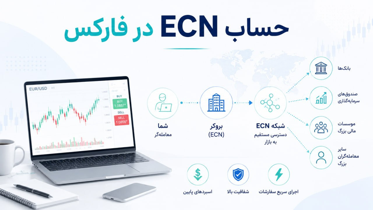 معرفی حساب ECN در فارکس و مقایسه بروکرهای ارائه‌دهنده آن